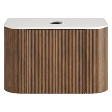 Nomad 750mm Walnut Wall Hung Single Vanity